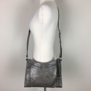 FryeGray Distressed Leather NWT  Cross Body Bag